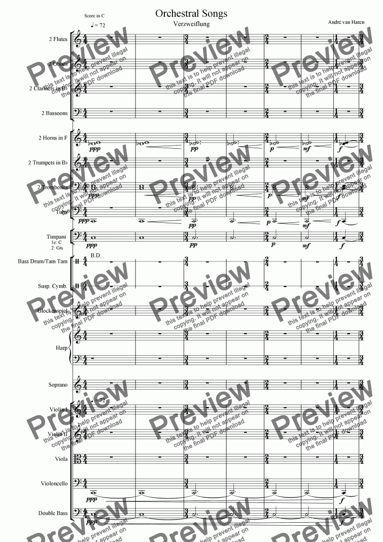orchestral sheet music manuscript