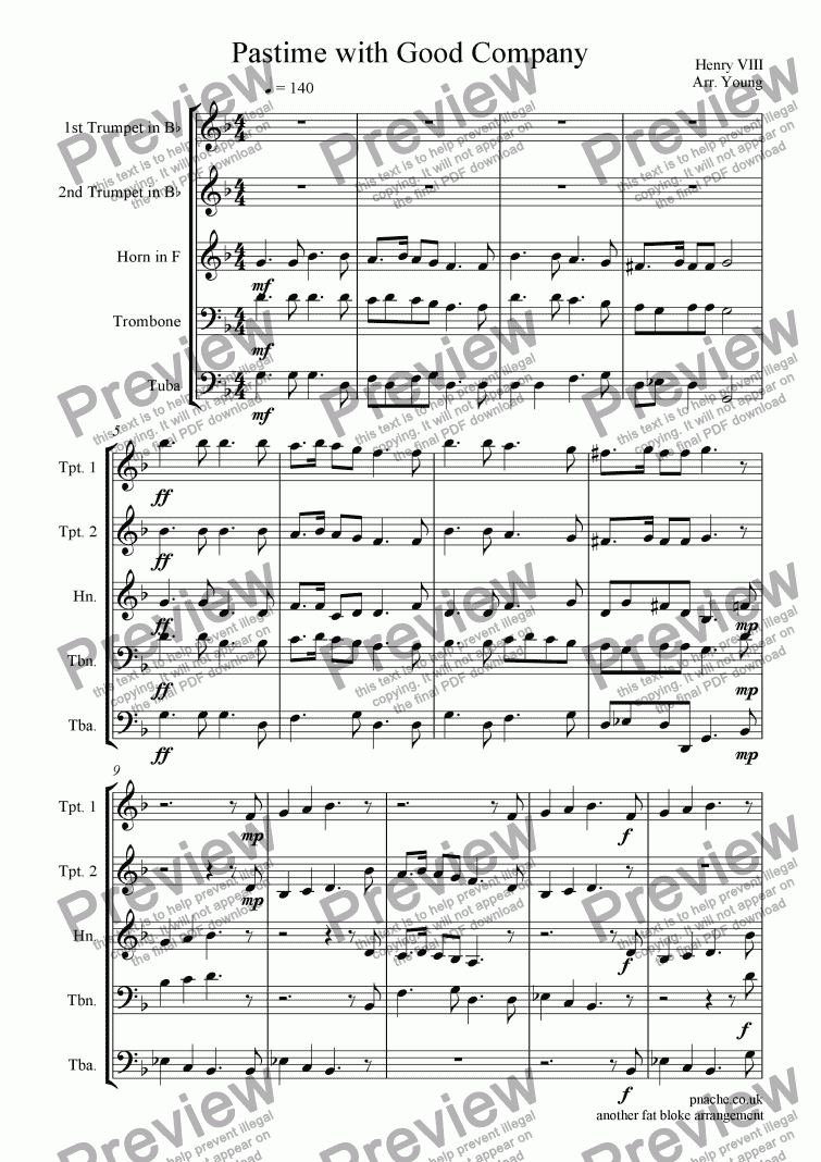 pastime-with-good-company-download-sheet-music-pdf-file