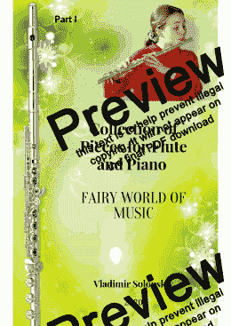 page one of  "Fairy world of music" - flute part 1