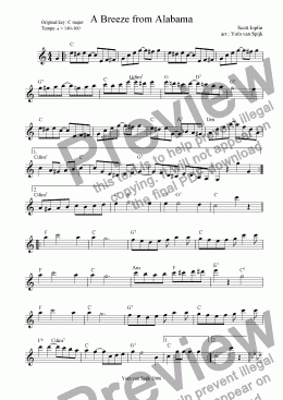 page one of A Breeze from Alabama - Lead Sheet