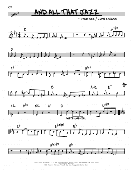 page one of And All That Jazz (Real Book – Melody & Chords)