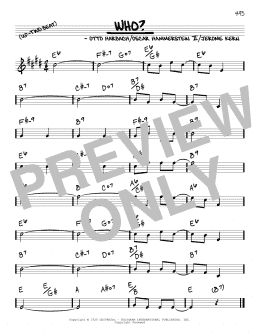 page one of Who? (Real Book – Melody & Chords)