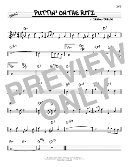 page one of Puttin' On The Ritz (Real Book – Melody & Chords)