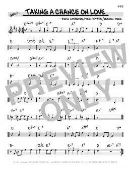 page one of Taking A Chance On Love (Real Book – Melody & Chords)