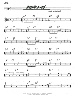 page one of Moondance (Real Book – Melody & Chords)