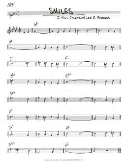 page one of Smiles (Real Book – Melody & Chords)