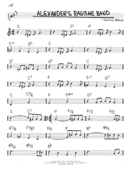 page one of Alexander's Ragtime Band (Real Book – Melody & Chords)