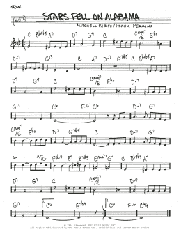 page one of Stars Fell On Alabama (Real Book – Melody & Chords)