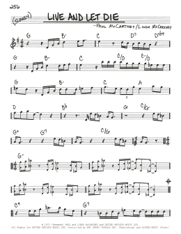 page one of Live And Let Die (Real Book – Melody & Chords)