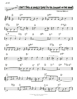 page one of Isn't This A Lovely Day (To Be Caught In The Rain?) (Real Book – Melody & Chords)