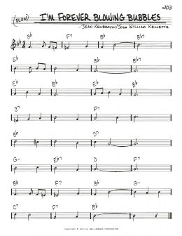 page one of I'm Forever Blowing Bubbles (Real Book – Melody & Chords)