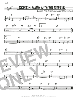 page one of Breezin' Along With The Breeze (Real Book – Melody & Chords)