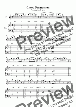 page one of Chord Progression - Flute