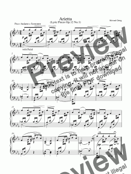 page one of Grieg- Lyric Piece Op12 No1-Arietta (Piano)