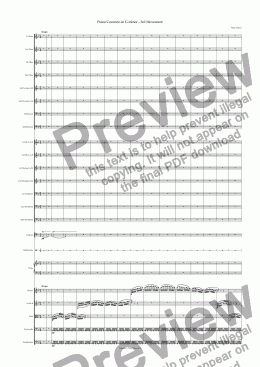 page one of Piano Concerto in G minor - 3rd Movement