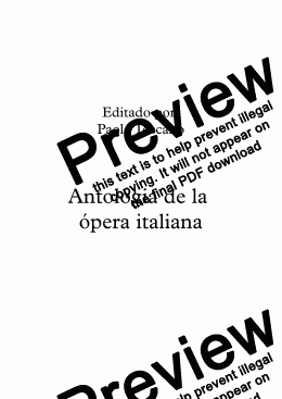 page one of Antologia de la opera italiana 