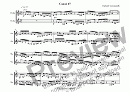 page one of Canon #7 from 12 Canons for 2 Violins