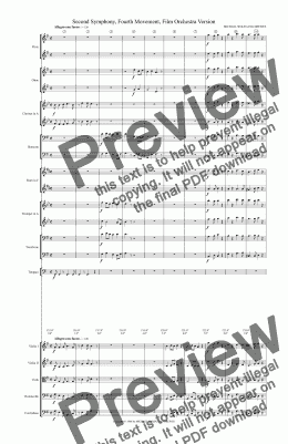 page one of Symphony No. 2, Movement 4 (Film Orchestra Version)