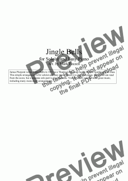 page one of Jingle Bells (Bb Baritone Bb (Treble clef) Solo and Piano)