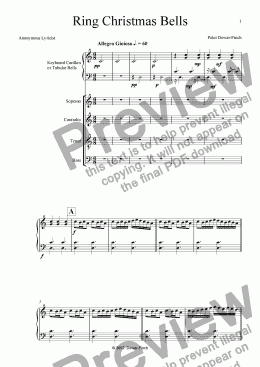 ring christmas bells sheet music piano