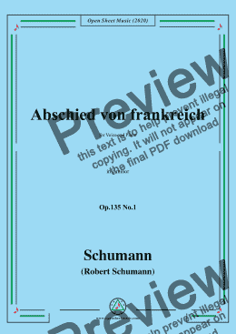 page one of Schumann-Abschied von frankreich,Op.135 No.1 in c minor 