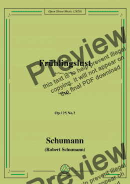 page one of Schumann-Frühlingslust Op.125 No.2,in E Major 