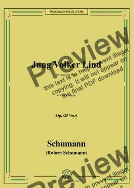 page one of Schumann-Jung Volker Op.125 No.4,in G flat Major,for Voice&Piano 