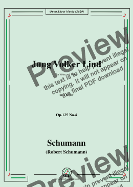 page one of Schumann-Jung Volker Op.125 No.4,in G Major,for Voice&Piano 