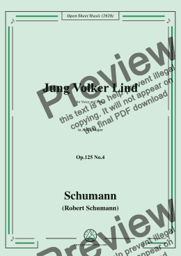 page one of Schumann-Jung Volker Op.125 No.4,in A flat Major,for Voice&Piano 