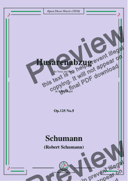 page one of Schumann-Husarenabzug Op.125 No.5,in A flat Major 