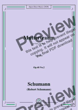 page one of Schumann-Muttertraum Op.40 No.2,in g minor 