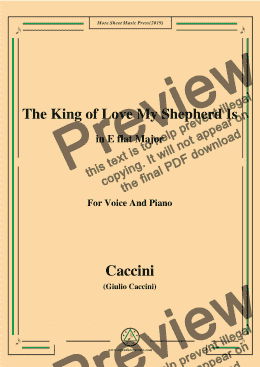 page one of Shelley-The King of Love My Shepherd Is,in E flat Major,for Chours&Pno