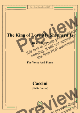 page one of Shelley-The King of Love My Shepherd Is,in C Major,for Chours&Pno 