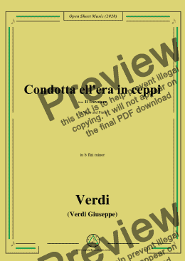 page one of Verdi-Condotta ell'era in ceppi,in b flat minor,for Voice and Piano 