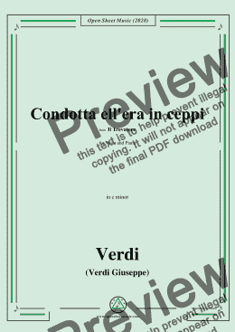 page one of Verdi-Condotta ell'era in ceppi,in c minor,for Voice and Piano 