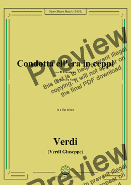 page one of Verdi-Condotta ell'era in ceppi,in a flat minor,for Voice and Piano 