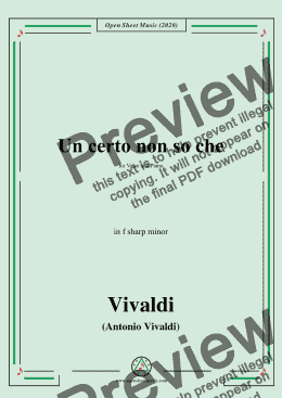 page one of Vivaldi-Un certo non so che,in f sharp minor,for Voice and Piano 