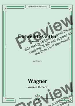 page one of Wagner-Entweihte Gotter,in a flat minor,for Voice&Piano 