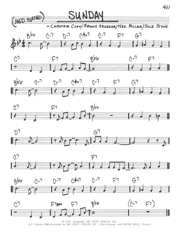 page one of Sunday (Real Book – Melody & Chords)