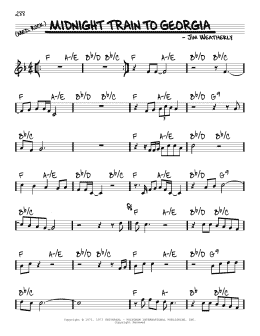 page one of Midnight Train To Georgia (Real Book – Melody & Chords)