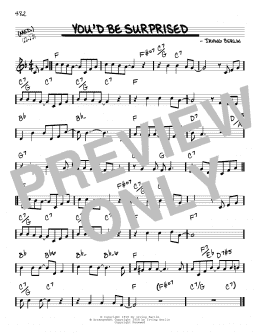 page one of You'd Be Surprised (Real Book – Melody & Chords)