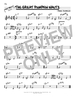 page one of The Great Pumpkin Waltz (Real Book – Melody & Chords)