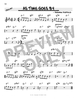 page one of As Time Goes By (Real Book – Melody & Chords)