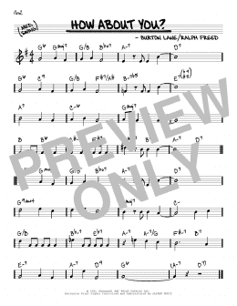 page one of How About You? (Real Book – Melody & Chords)