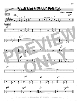 page one of Bourbon Street Parade (Real Book – Melody & Chords)