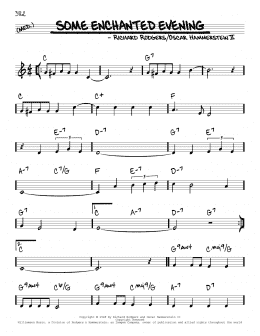 page one of Some Enchanted Evening (Real Book – Melody & Chords)