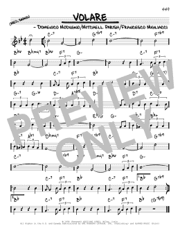 page one of Volare (Real Book – Melody & Chords)