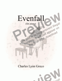 page one of Evenfall