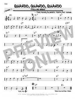 page one of Quando, Quando, Quando (Tell Me When) (Real Book – Melody & Chords)