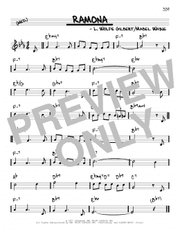 page one of Ramona (Real Book – Melody & Chords)